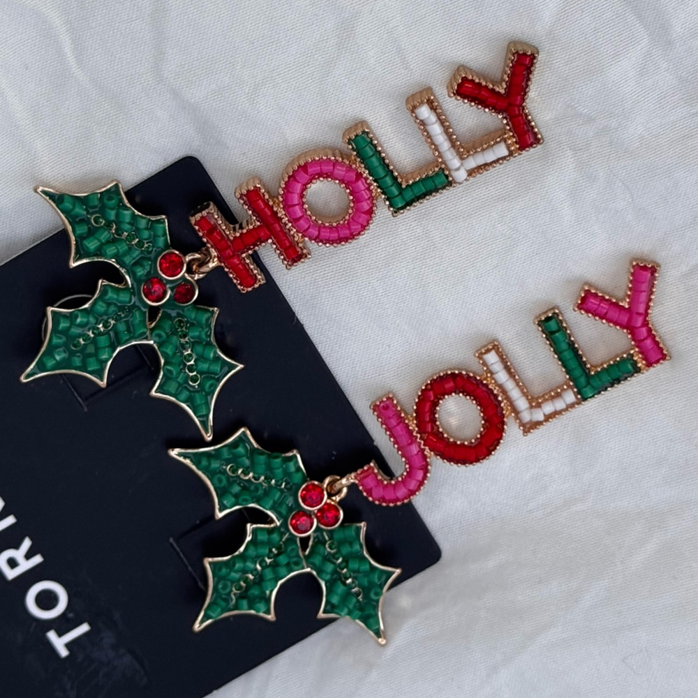 NWT Torrid Holly Jolly mismatch festive holiday Christmas earrings lightweight - Picture 2 of 5